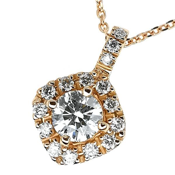 K18PG ダイヤ ネックレス 0.212ct H VVS2 3EXHC