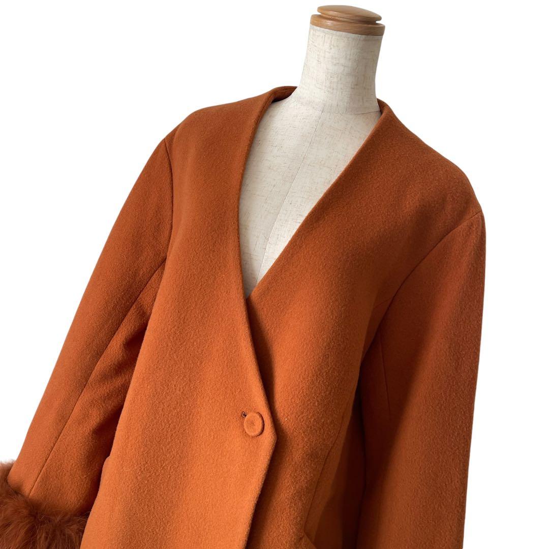 美品　グレースコンチネンタル　ダイアグラム　フォックスカフス　ビーバーコート