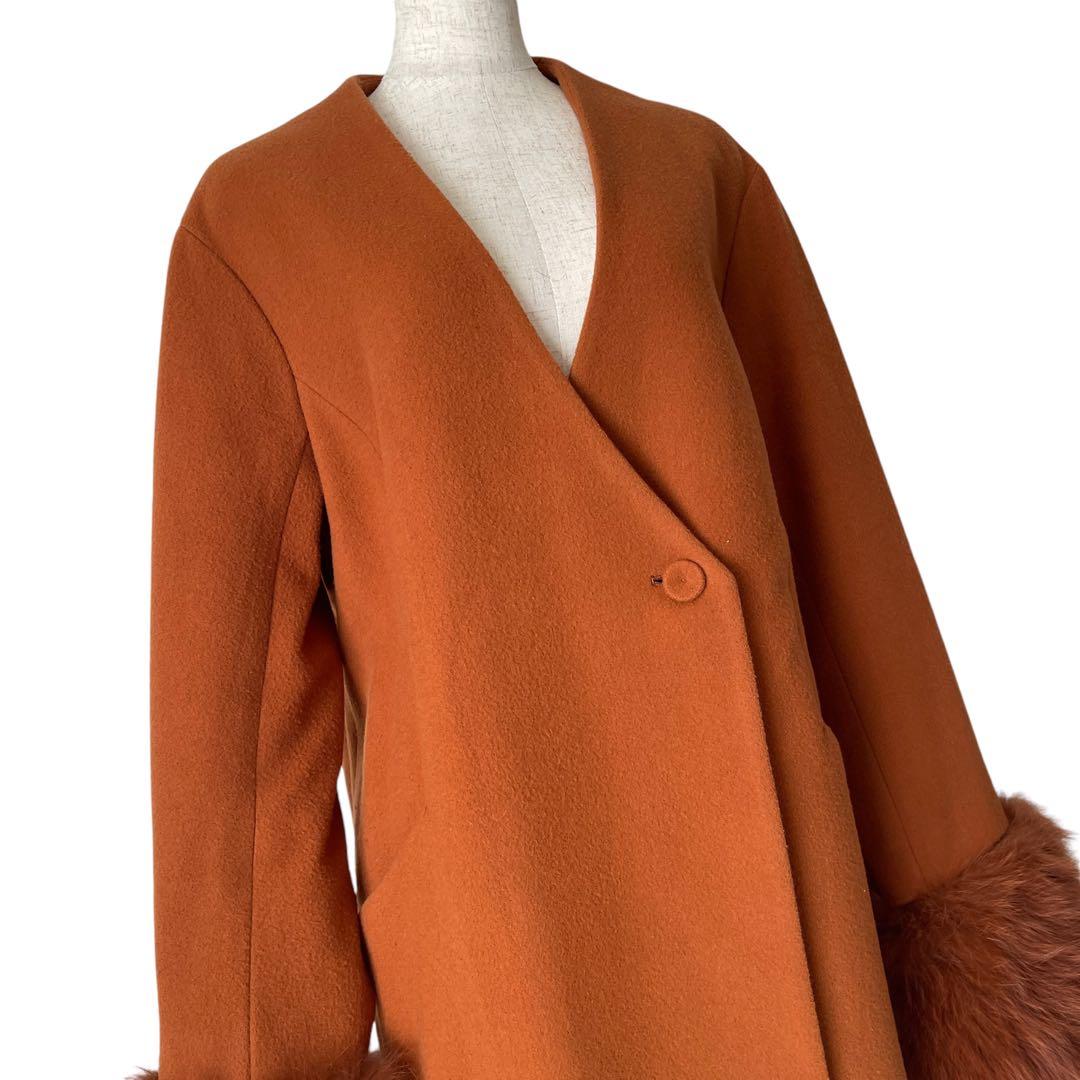 美品　グレースコンチネンタル　ダイアグラム　フォックスカフス　ビーバーコート