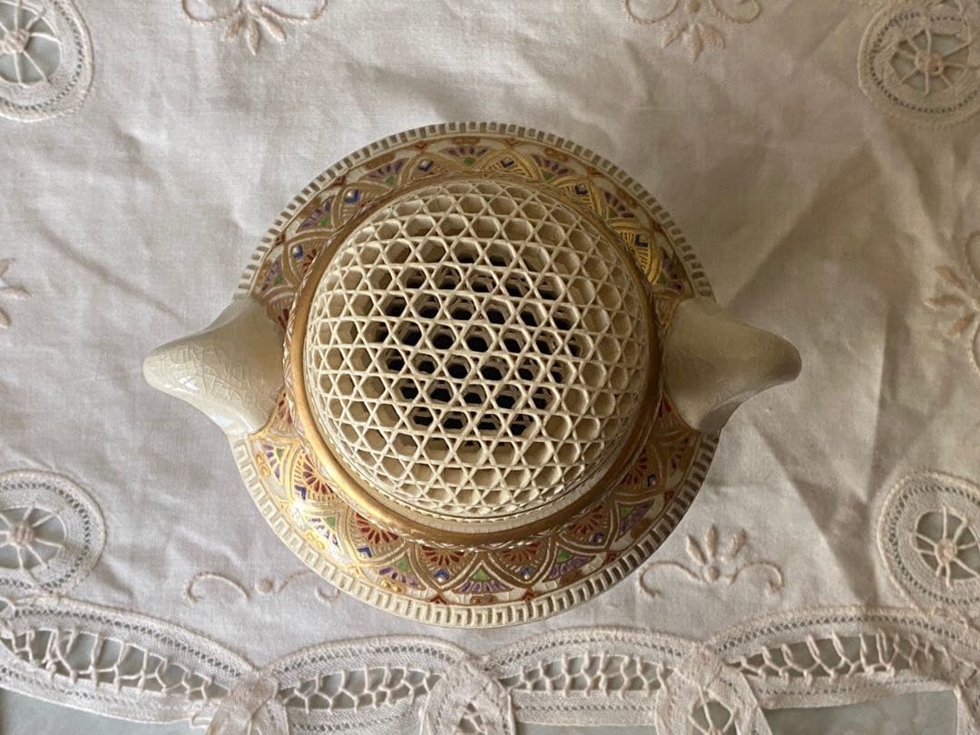 chat_noir＊香炉 薩摩 錦之 仁楓 アンティーク インテリア