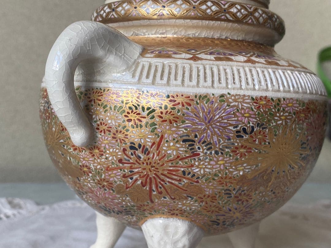 chat_noir＊香炉 薩摩 錦之 仁楓 アンティーク インテリア