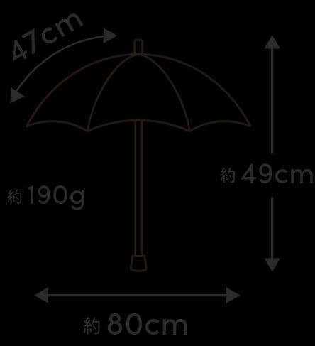 サンバリア100 折りたたみ日傘　２段折 コンパクト / 無地 ホワイト