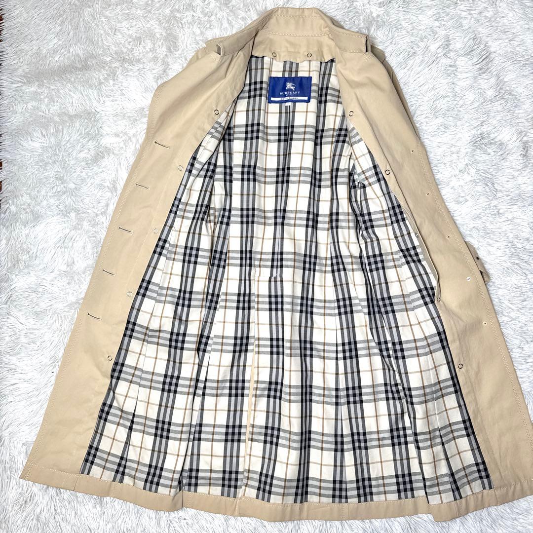 美品✨バーバリーブルーレーベル トレンチコート ノバチェック ベージュ 40