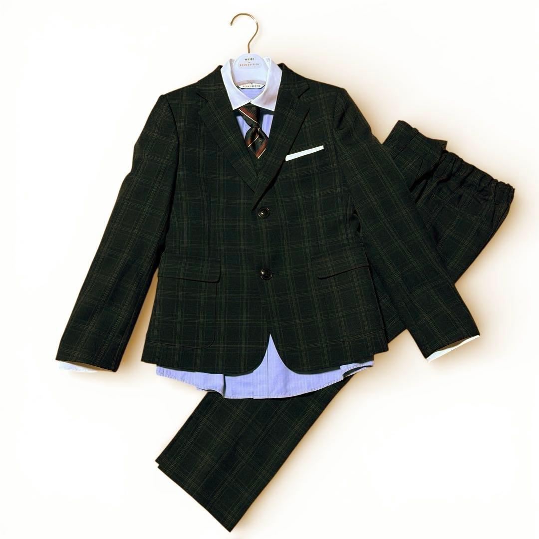 【6点セット】ビームスデザイン 男の子 セレモニースーツセット ベスト付き