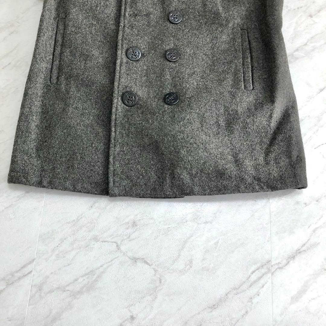 【極美品 42】Schott ピーコート 740N キルティング グレー USA