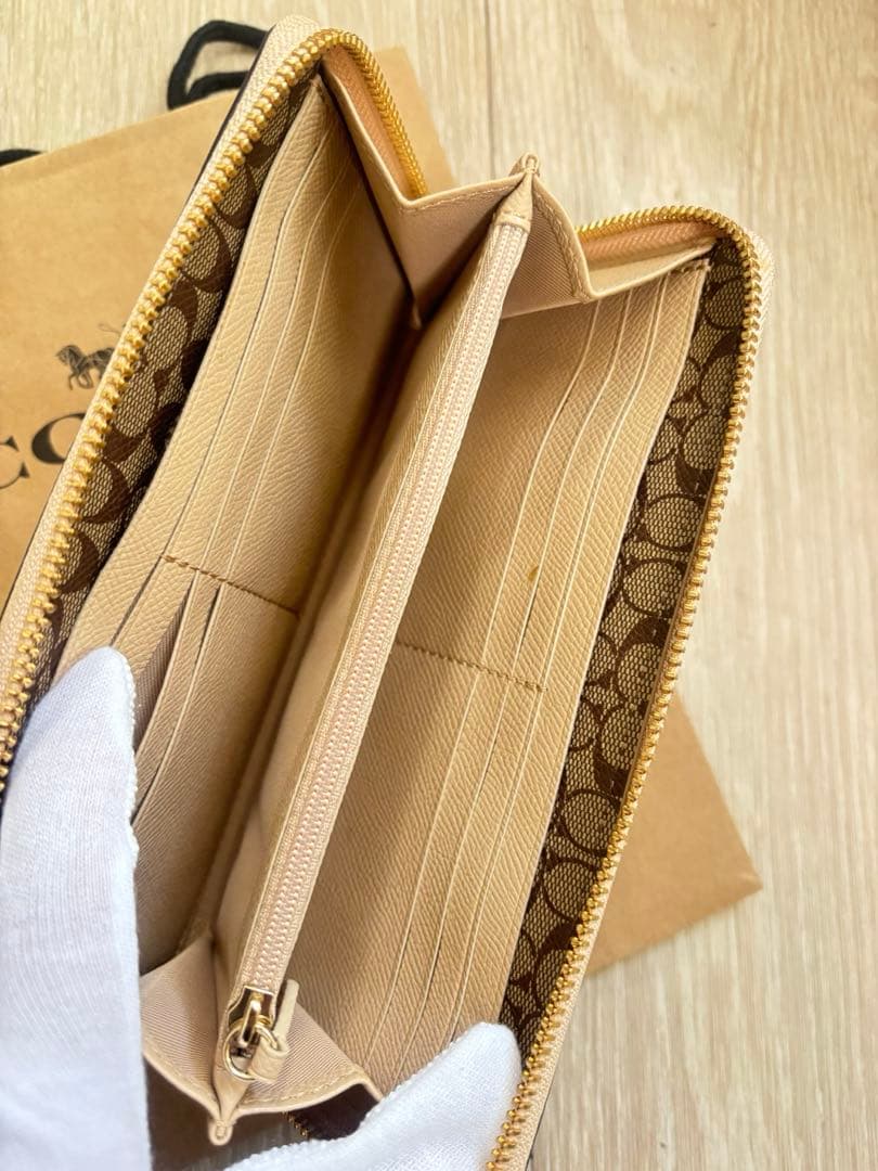 お値下げ可能！【新品】COACH コーチ 長財布 F58411 ビーチウッド