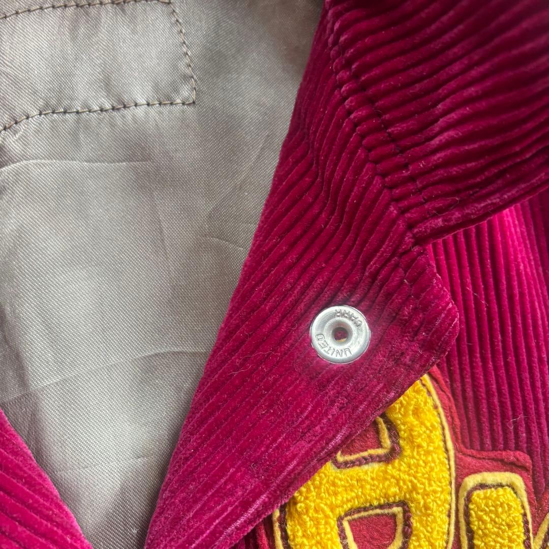 古着　50s 60s コーデュロイ　スタジャン　ゼブラ　切り替え　アニマル