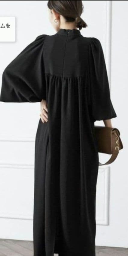 VERMEIL par iena アセテートバックサテンジョーゼットワンピース