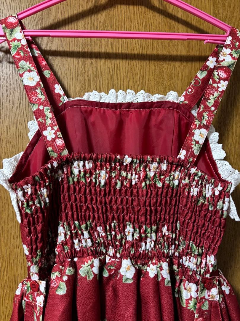 シャルミエール　ベイクドベリージャンパースカート赤