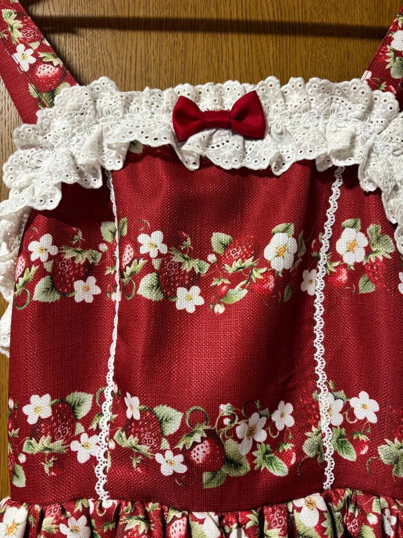 シャルミエール　ベイクドベリージャンパースカート赤