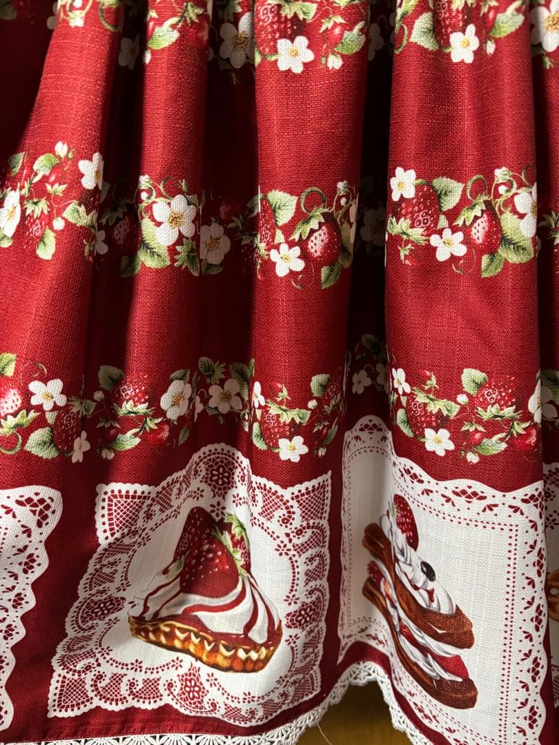 シャルミエール　ベイクドベリージャンパースカート赤