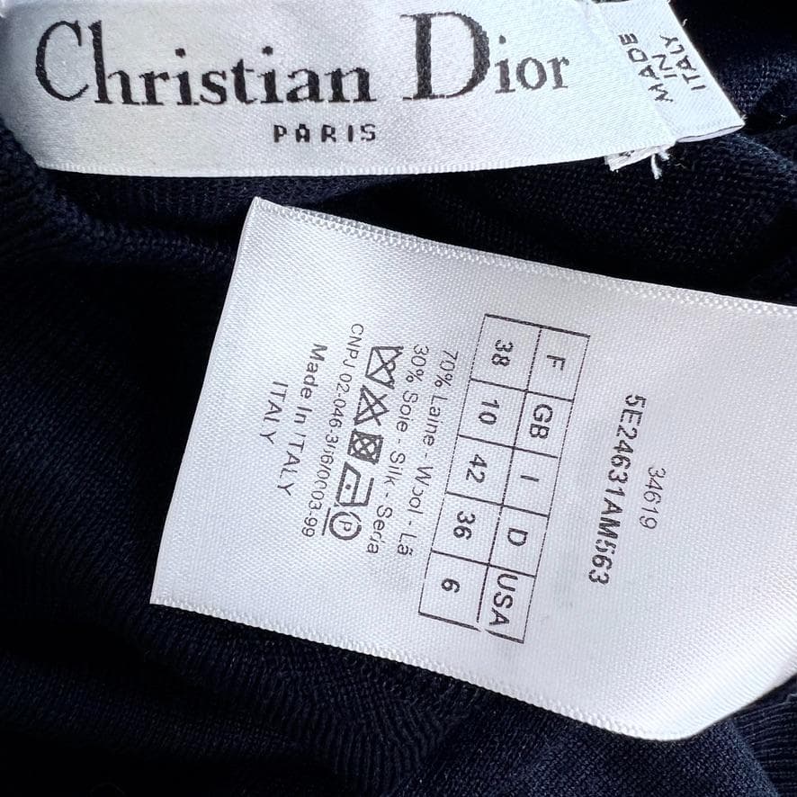 極美品★Christian Dior★ロゴ★ウールシルク★チュニックワンピース