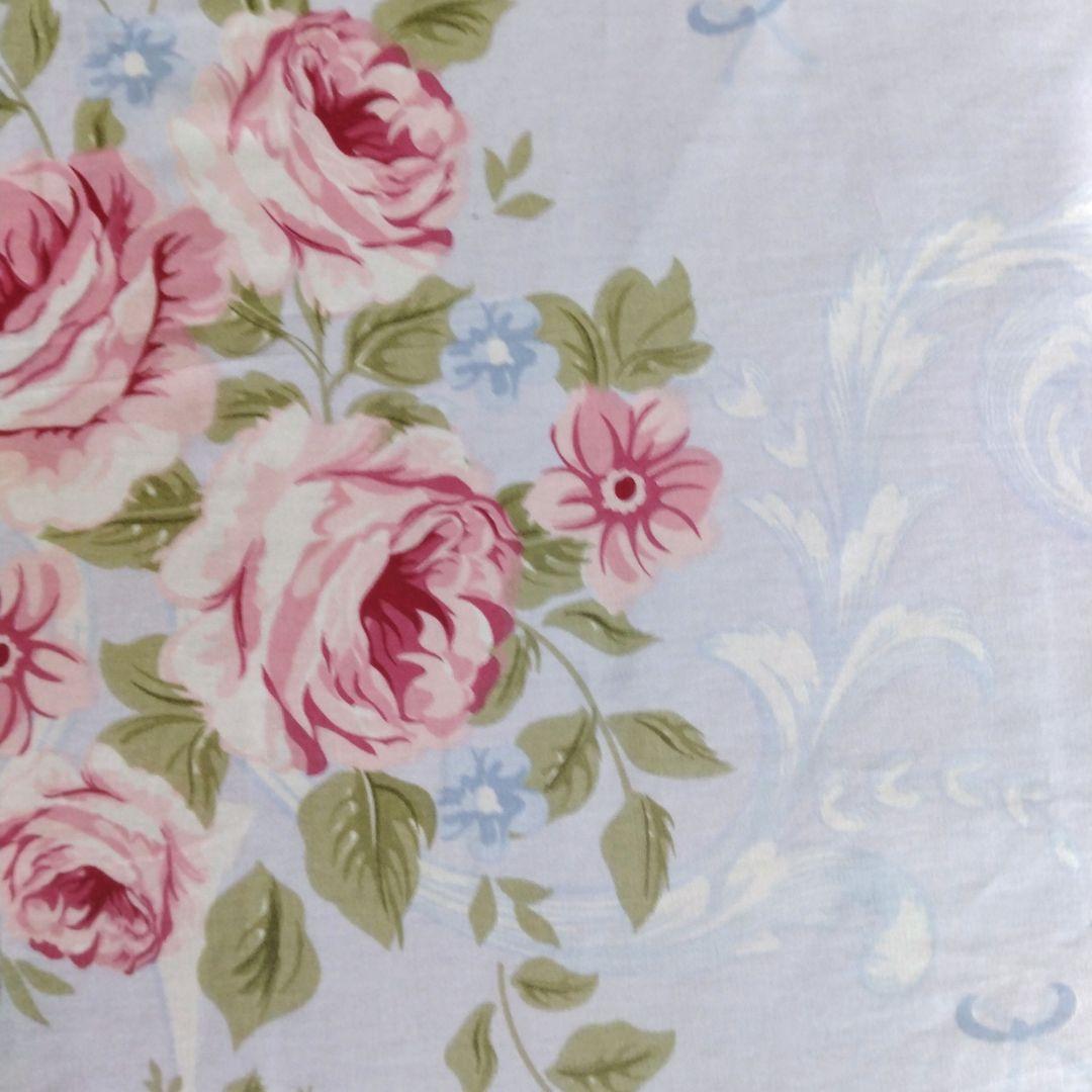 新品★薔薇リースとリボン綿100%シングル掛け布団カバー枕カバー２枚シーツの4点