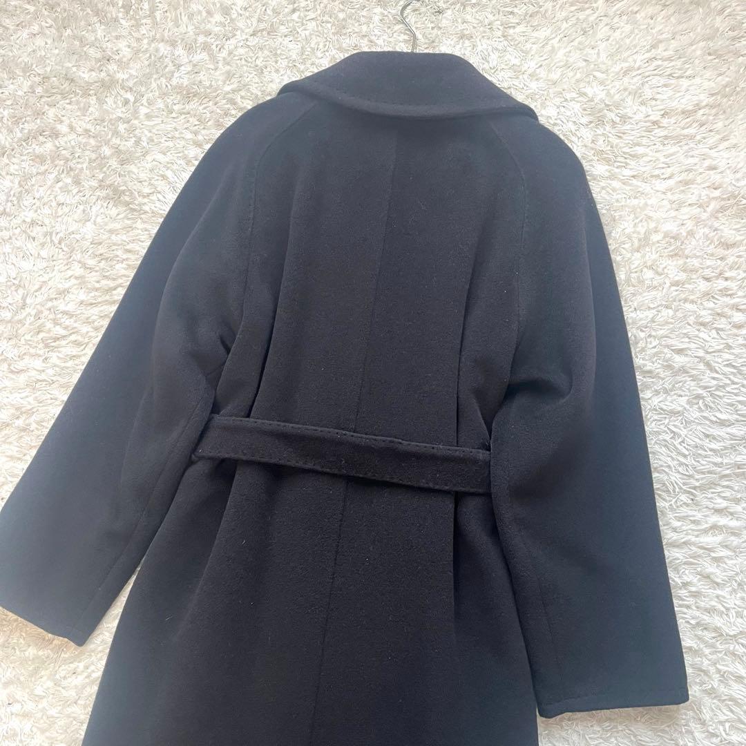 白タグ MAXMARA ベルテッドコート 女優襟 マニュエラ ダブルブレスト