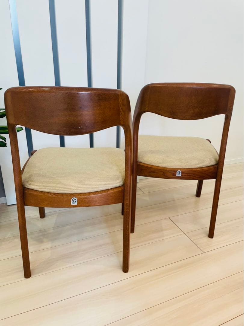 シラカワ shirakawa ダイニングチェア アームレス　 ２脚セット