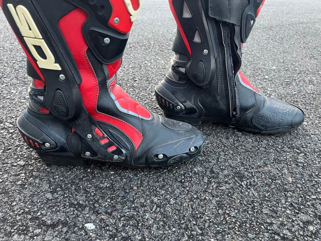 SIDI バイク用ブーツ レッド・ブラック