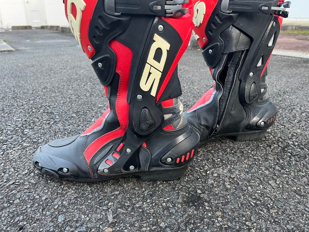 SIDI バイク用ブーツ レッド・ブラック