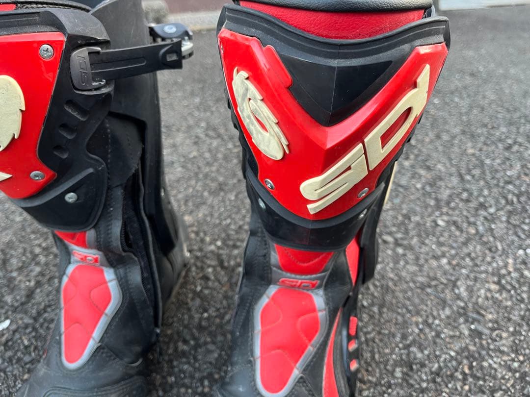 SIDI バイク用ブーツ レッド・ブラック