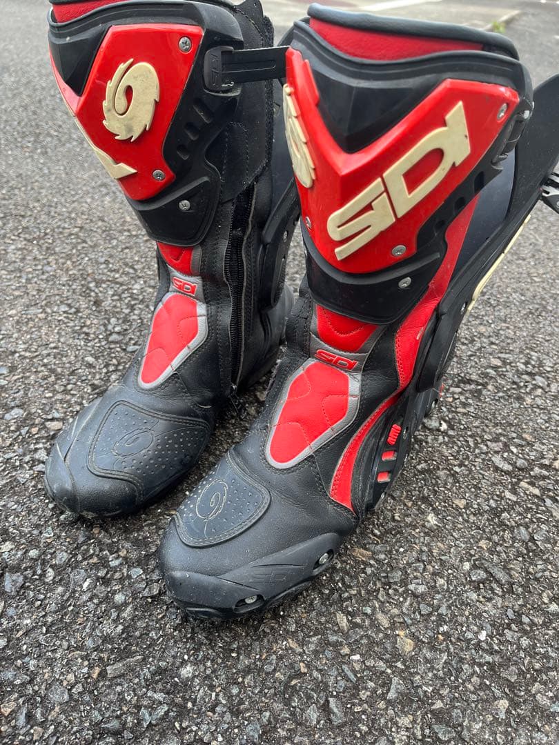 SIDI バイク用ブーツ レッド・ブラック