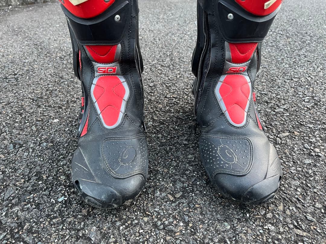SIDI バイク用ブーツ レッド・ブラック