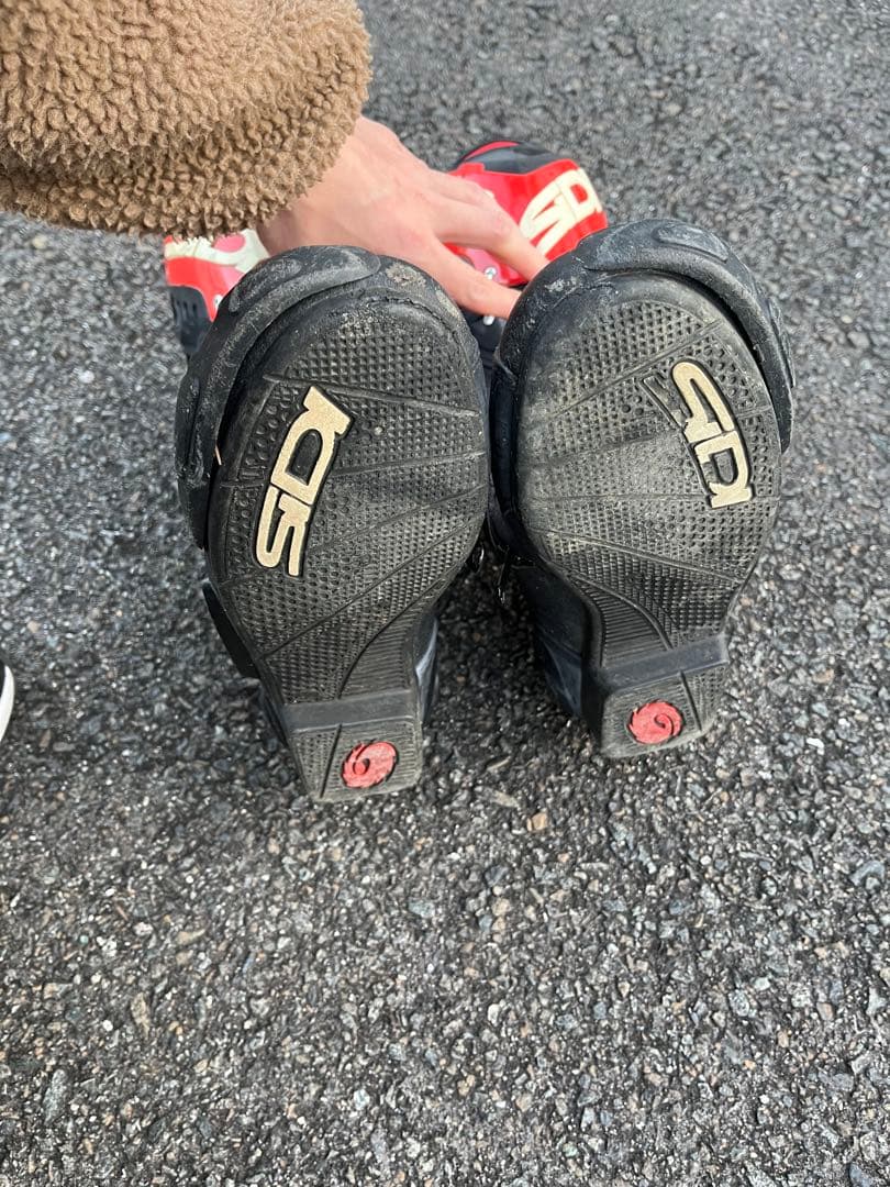 SIDI バイク用ブーツ レッド・ブラック