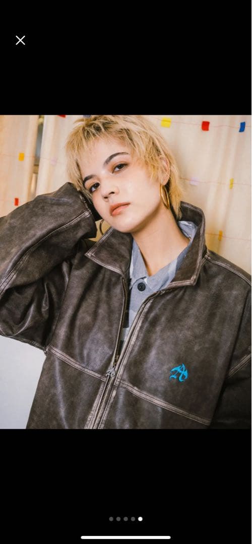 ANTIMID アンチミッド　レザージャケット　パーカーフード取り外し可