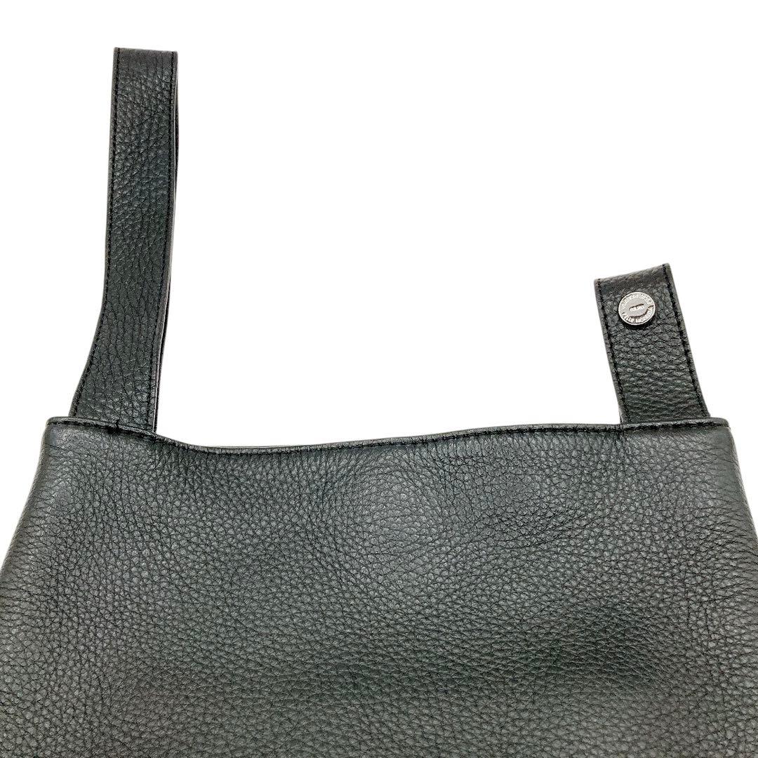 極美品✨ペッレモルビダ ワンハンドルバッグ ブラック シュリンクレザー シボ革