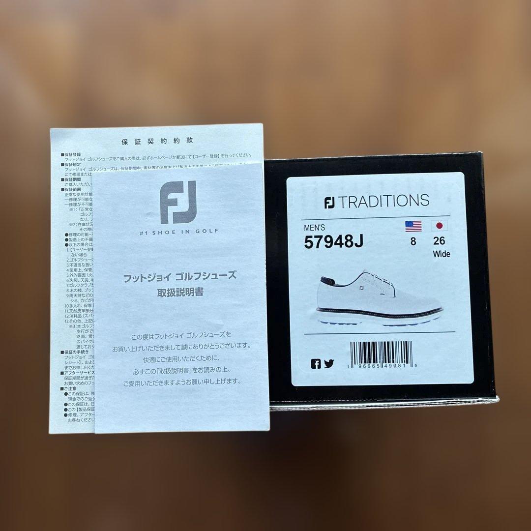 なな【新品未使用】FootJoyTraditionsゴルフシューズ26cm