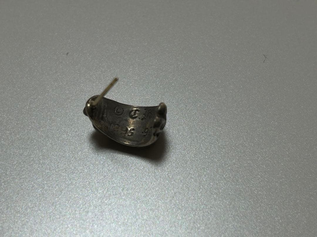 クロムハーツ カーブドティアドロップ ピアス 925 シルバー
