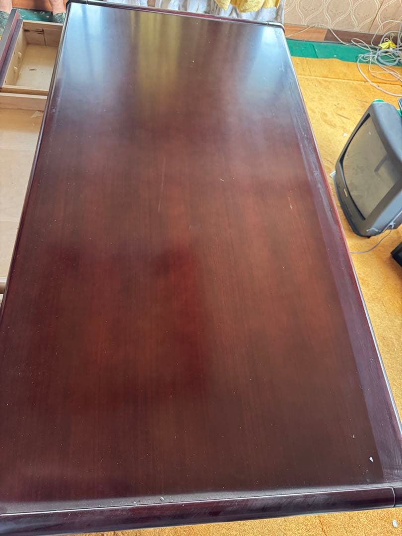 う*ー様 希少 オールドカリモク 両袖デスクセット 書斎デスク　アンティーク　文