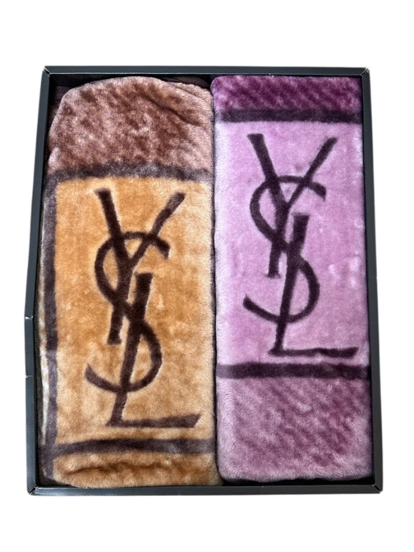 イヴ・サンローラン ニューマイヤー毛布二枚セット YSL
