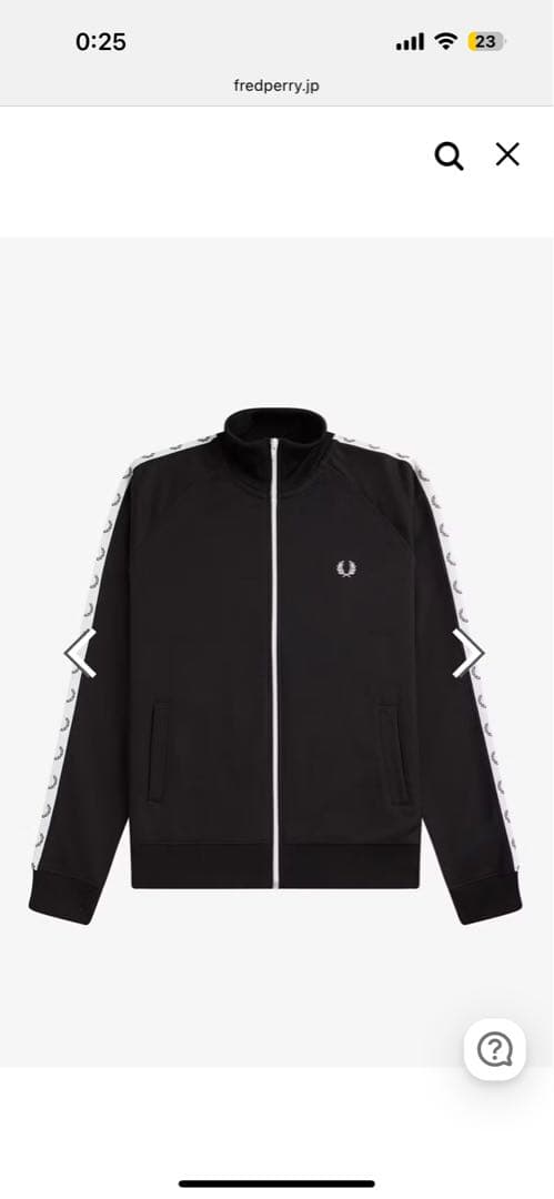 フレッドペリー　トラックジャケット黒