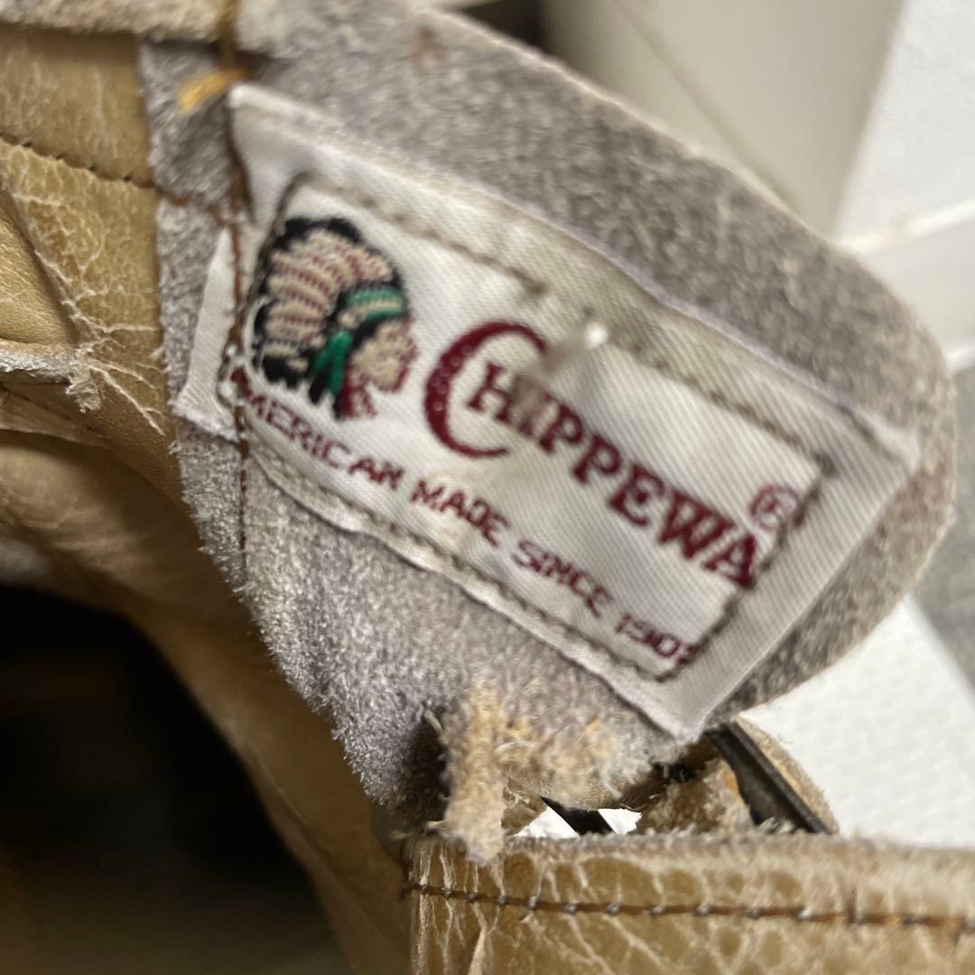 Chippewa ベージュ エンジニアブーツ
