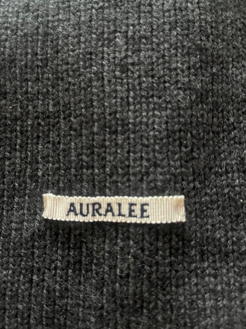 AURALEE LIGHT CASHMERE ニットストール　マフラー　グレー