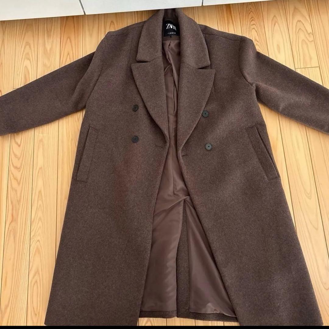 ZARA ザラ チェスターコート ロングコート ブラウン Lサイズ 未使用品