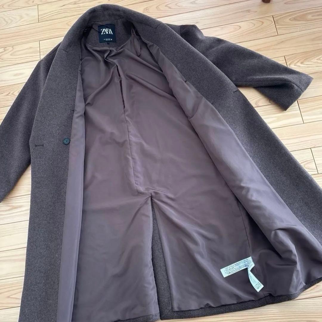 ZARA ザラ チェスターコート ロングコート ブラウン Lサイズ 未使用品