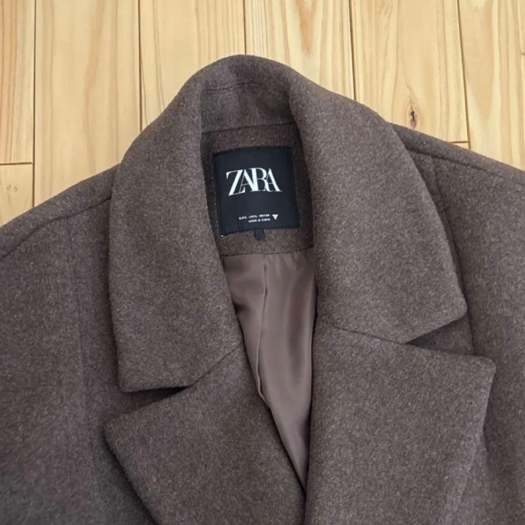 ZARA ザラ チェスターコート ロングコート ブラウン Lサイズ 未使用品