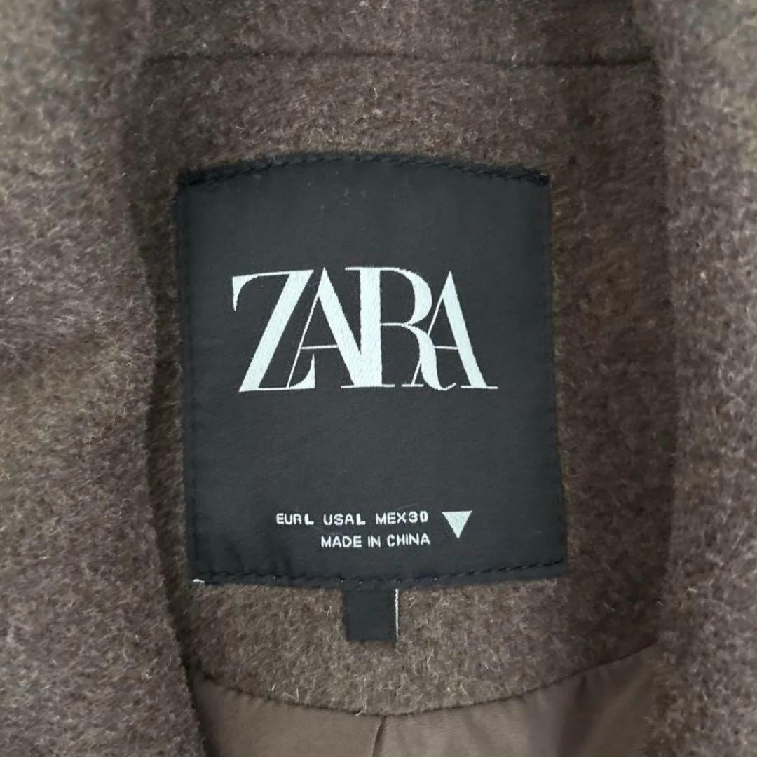 ZARA ザラ チェスターコート ロングコート ブラウン Lサイズ 未使用品