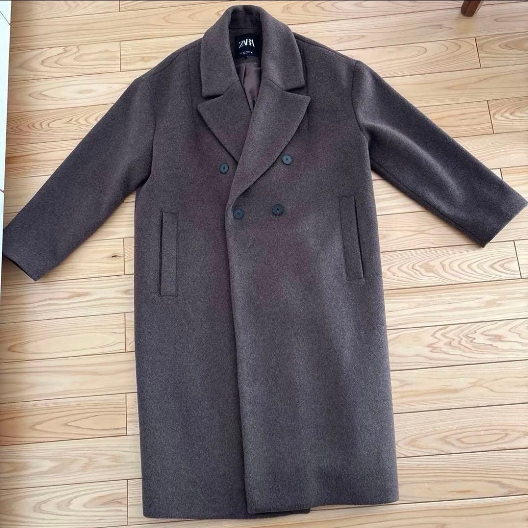 ZARA ザラ チェスターコート ロングコート ブラウン Lサイズ 未使用品