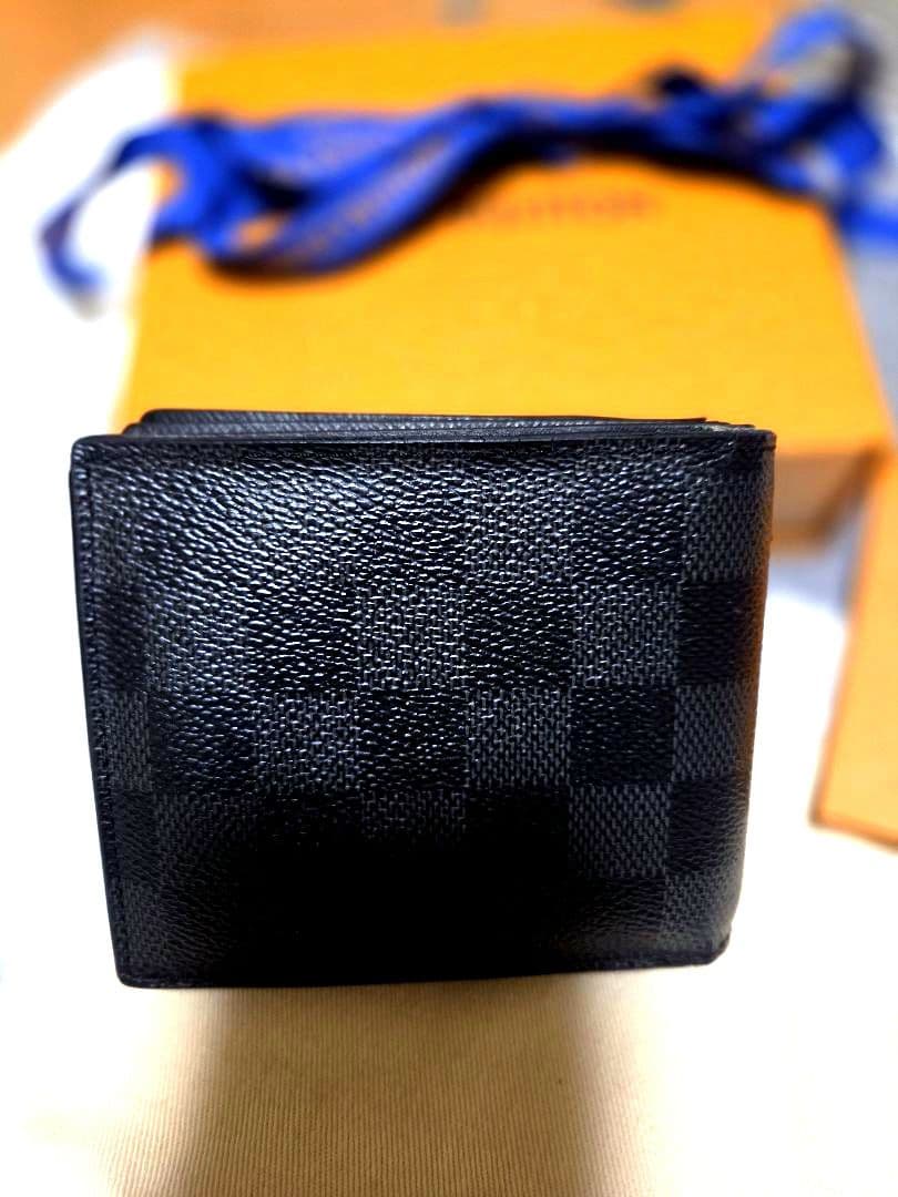 カ*ン様 LOUIS VUITTON ダミエ ブラック 二つ折り財布