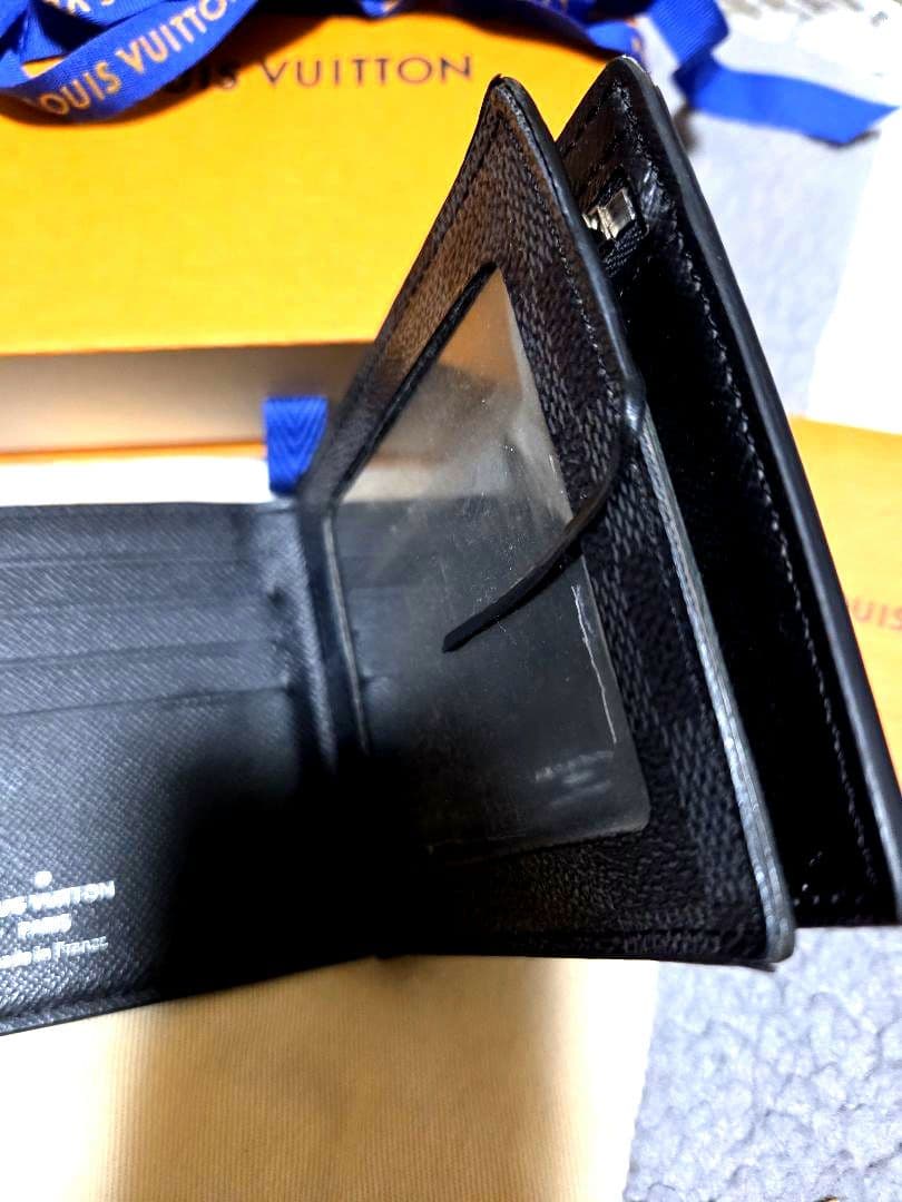 カ*ン様 LOUIS VUITTON ダミエ ブラック 二つ折り財布