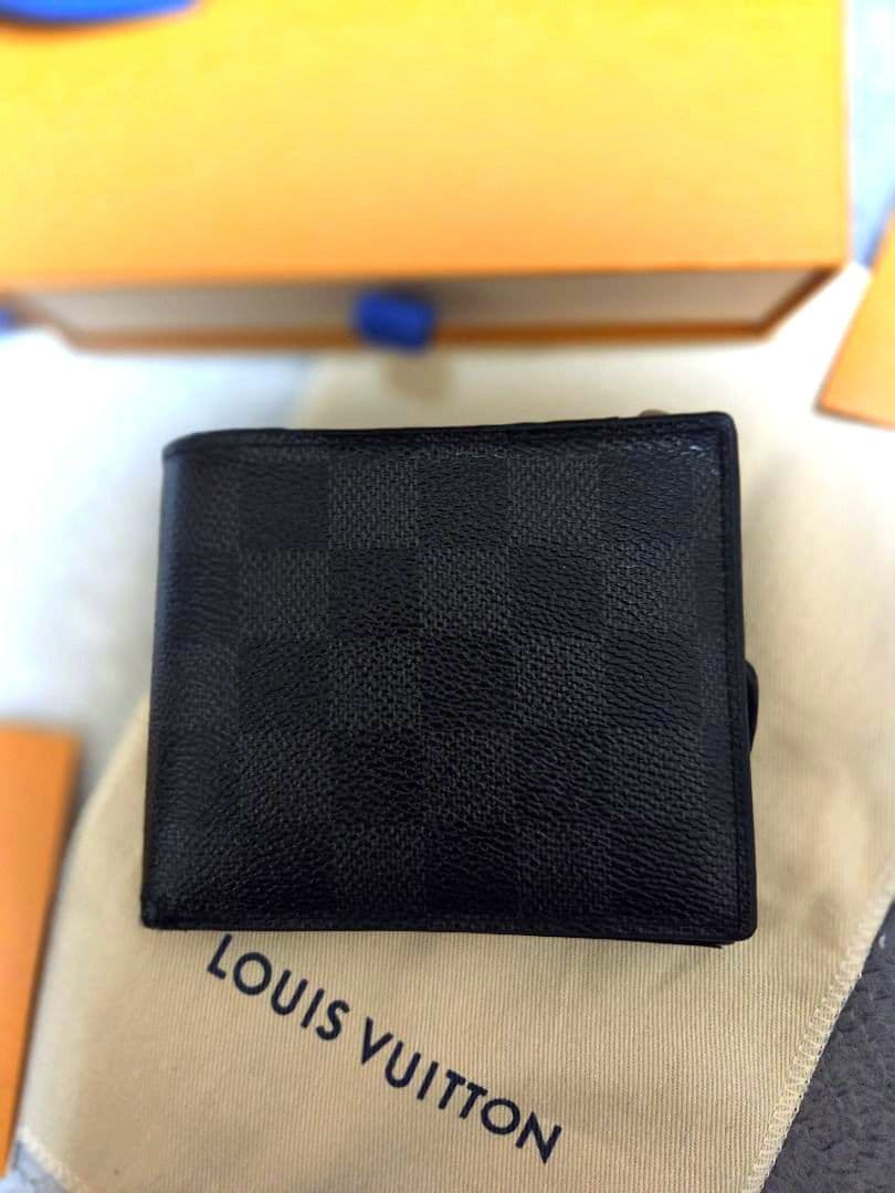 カ*ン様 LOUIS VUITTON ダミエ ブラック 二つ折り財布