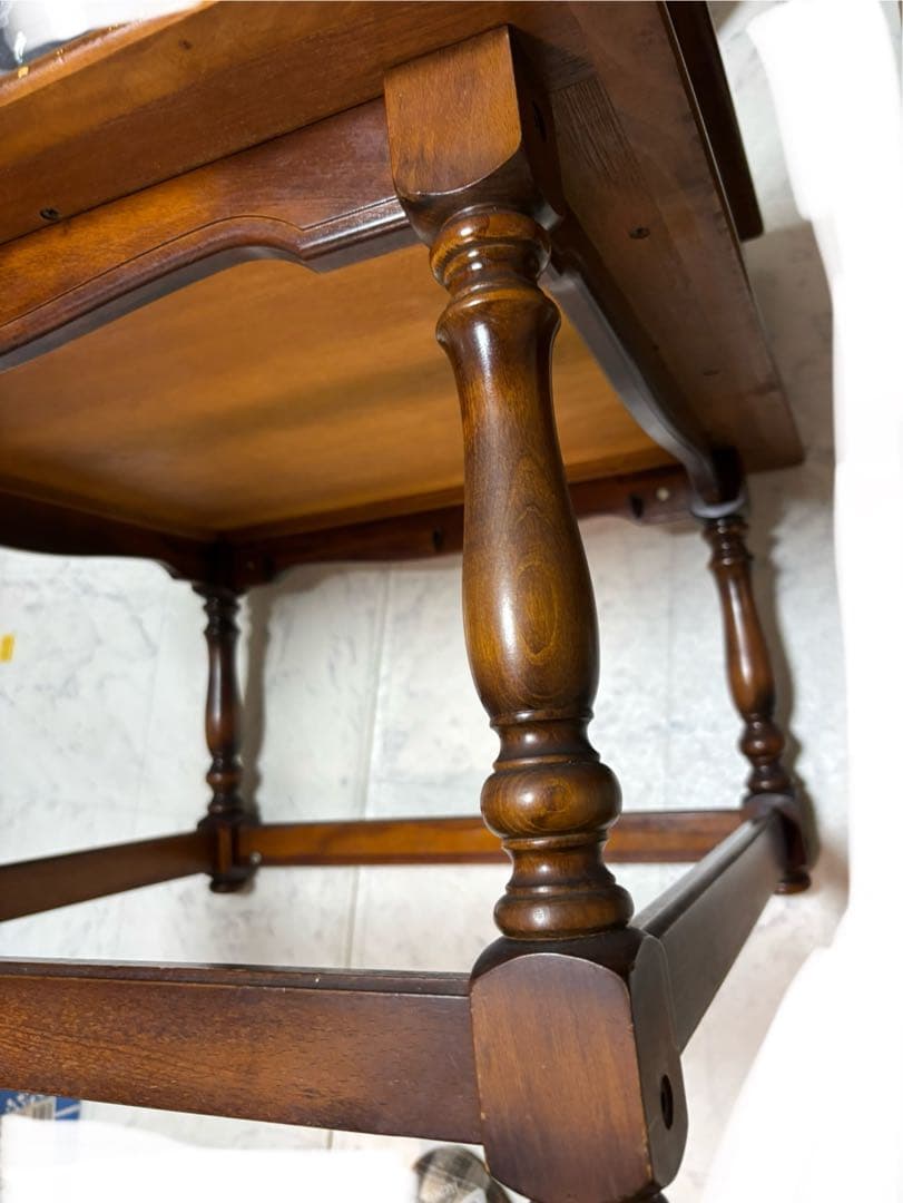 カリモク　コロニアル　コーナーテーブル　オールドカリモク　ビンテージ