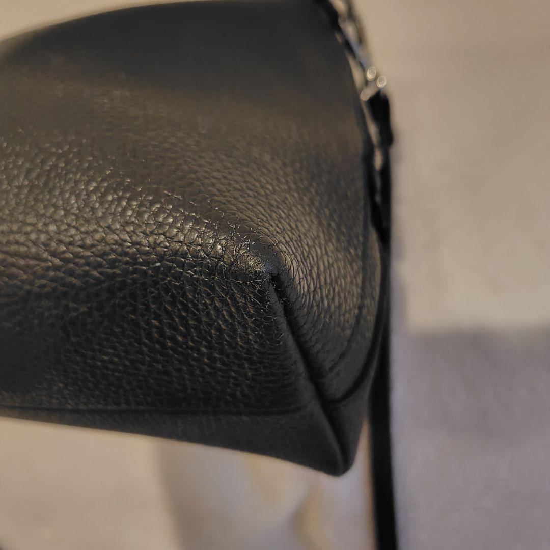 ジャンニキャリーニ アリファ M 黒 ショルダーバッグ　レザー　2way