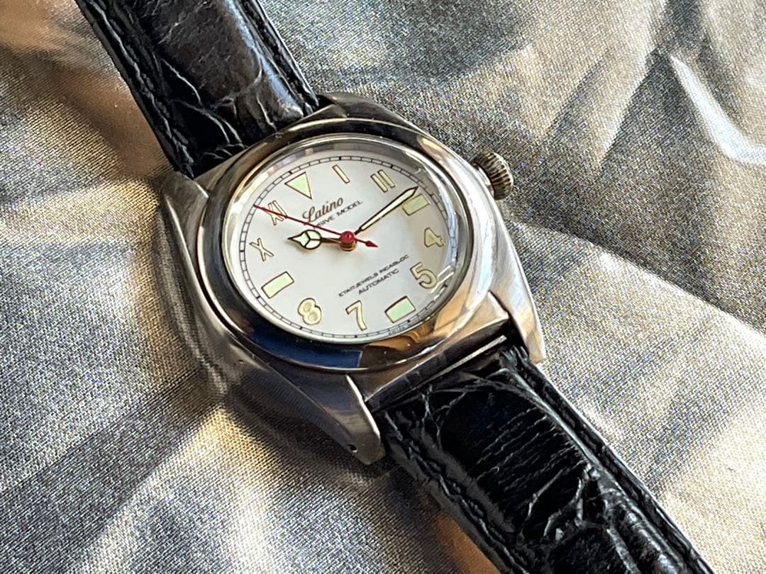 ★マニア向け❣️バブルバックLatino特注モデル❣️ETA自動巻★日本製造★稼働❣️