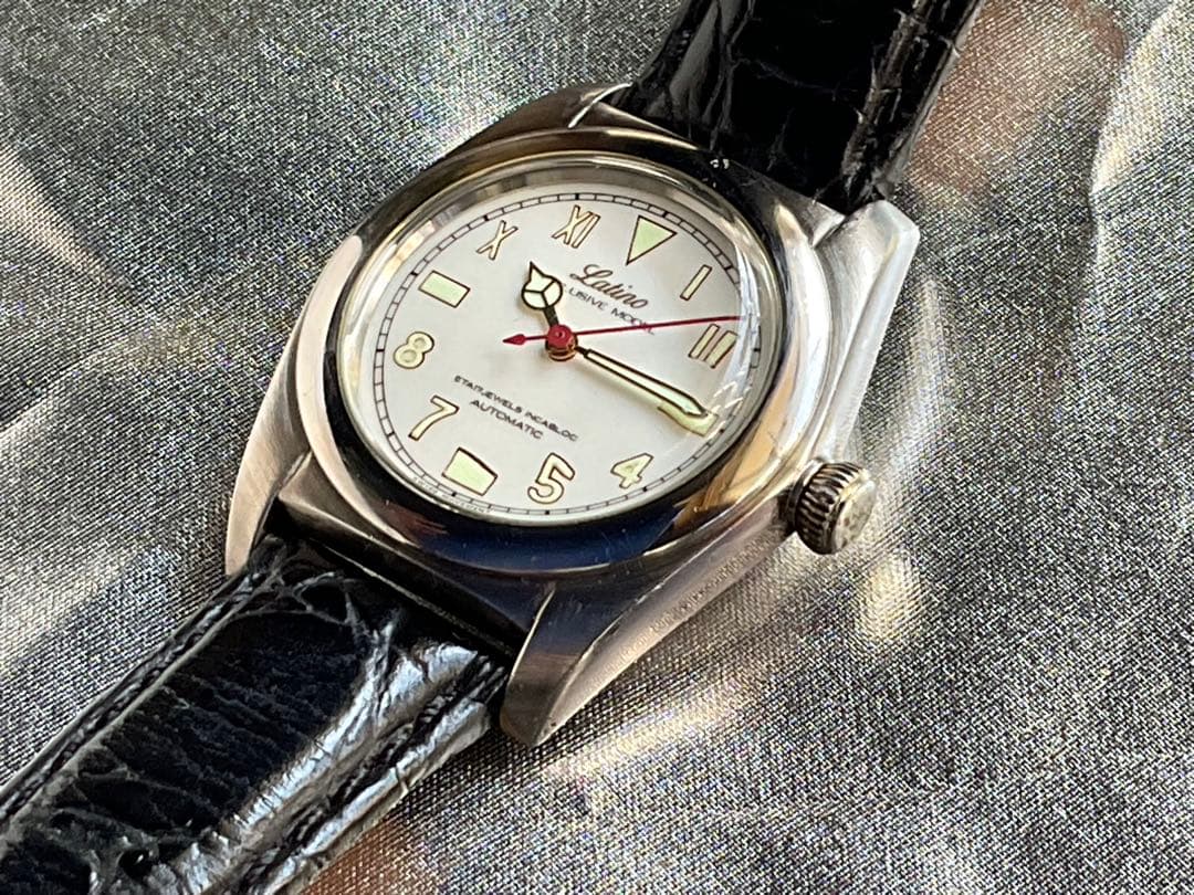 ★マニア向け❣️バブルバックLatino特注モデル❣️ETA自動巻★日本製造★稼働❣️