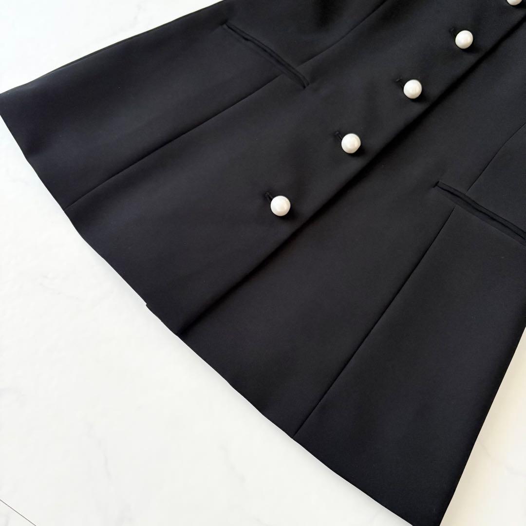 最終価格✨ ボーダーズアットバルコニー パール ノーカラー 黒 ジャケット