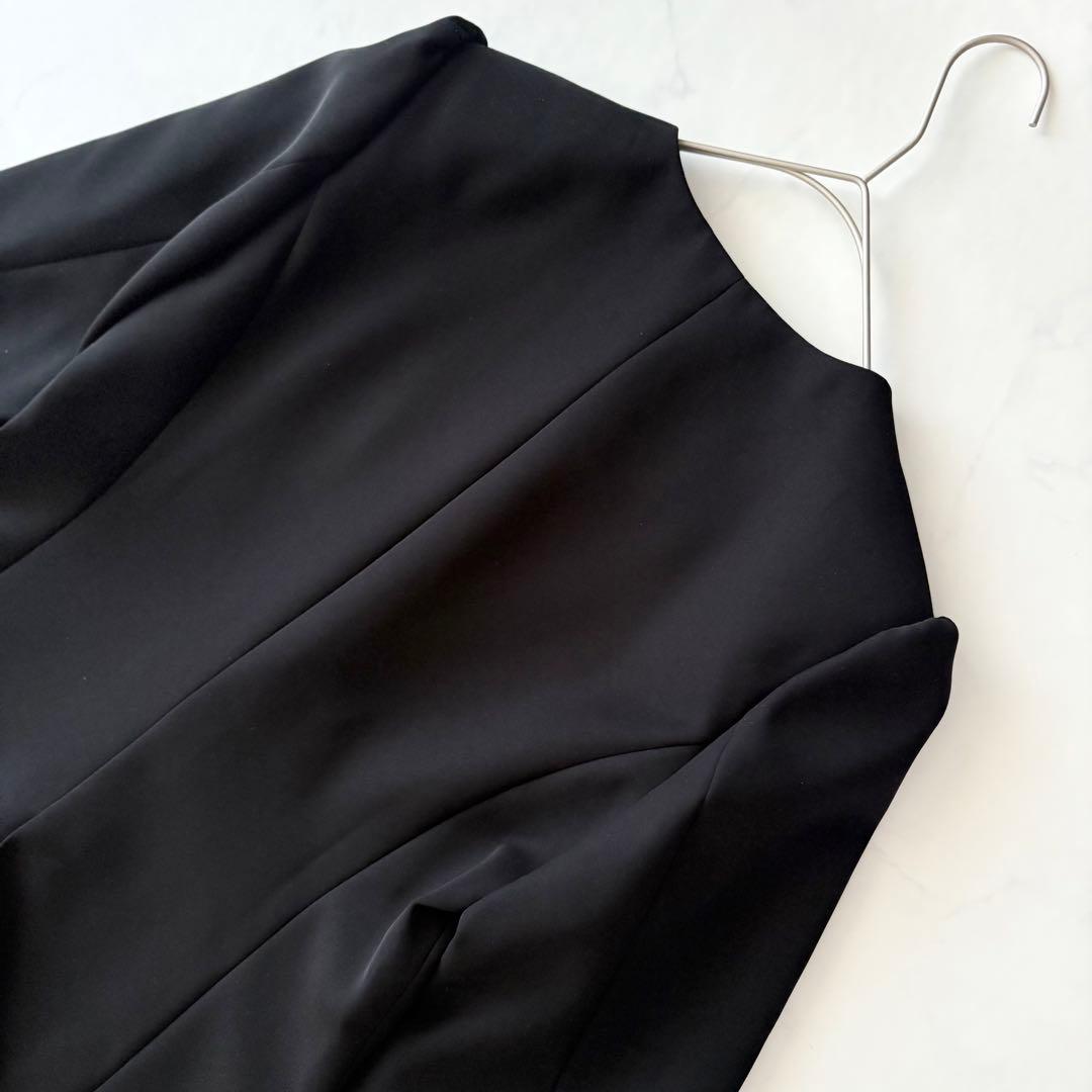 最終価格✨ ボーダーズアットバルコニー パール ノーカラー 黒 ジャケット