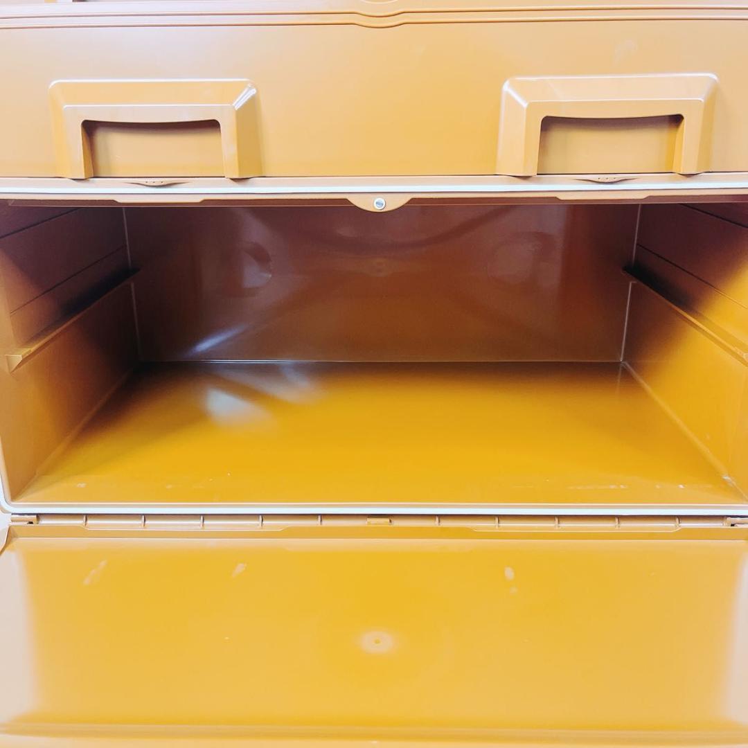 専用 タッパーウェア スーパーチェストワイド セピアカラー 引出し2段