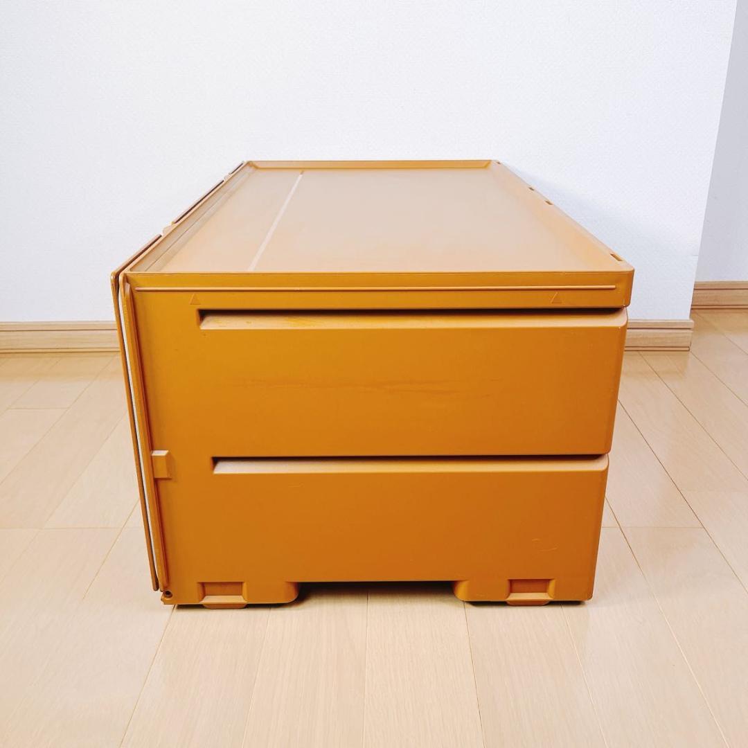 専用 タッパーウェア スーパーチェストワイド セピアカラー 引出し2段